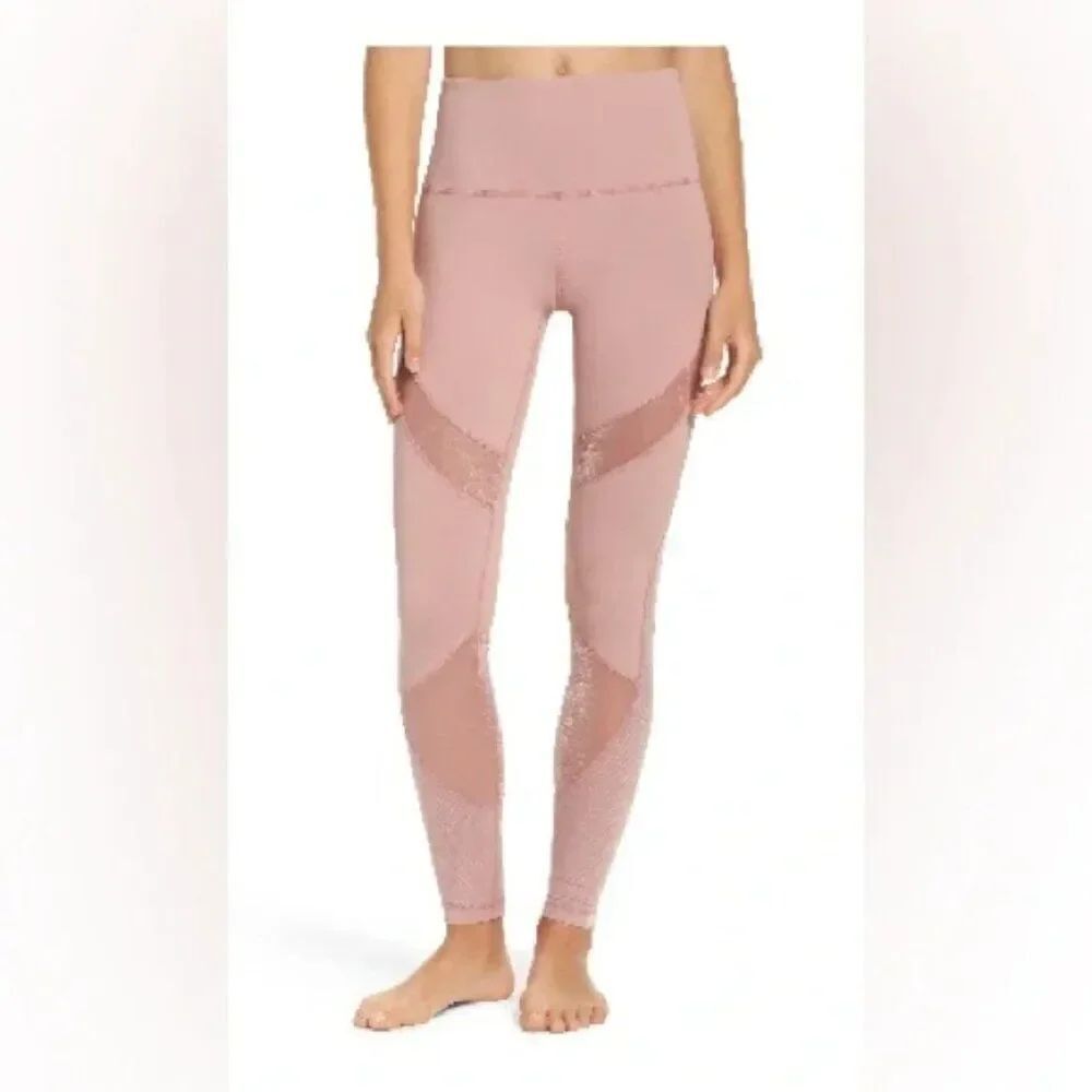 💗 ZELLA 💗 Knock Out High Waist Mesh Panel Leggings - [Small, Pink]